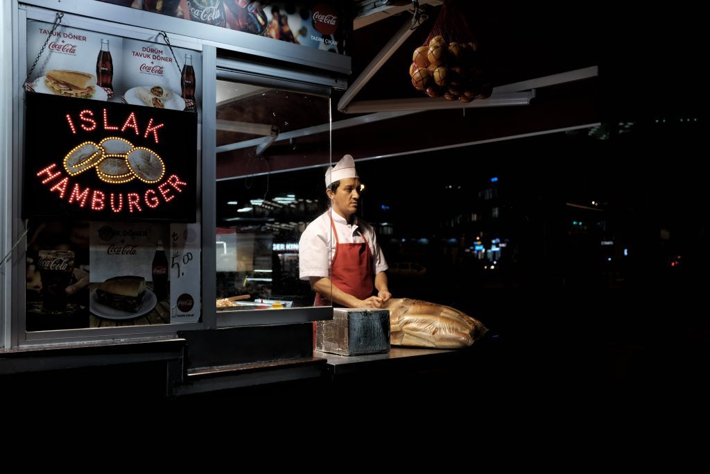Istanbul food by night