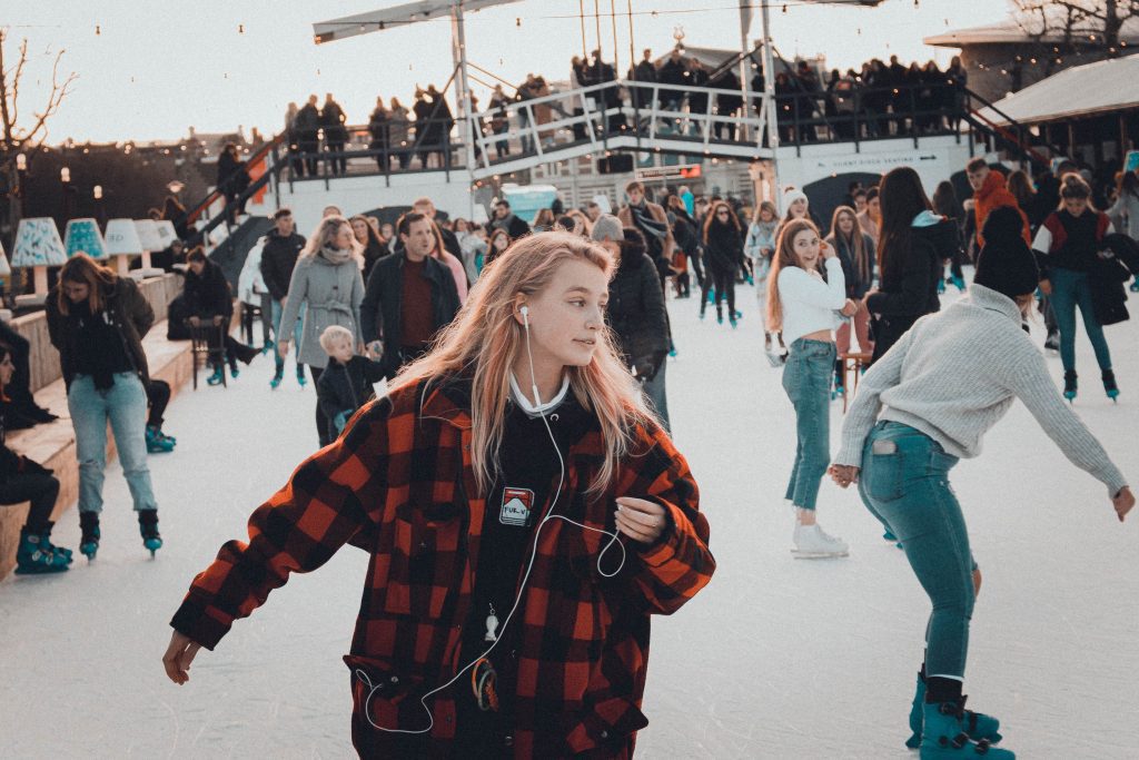 Ice skating in Paris