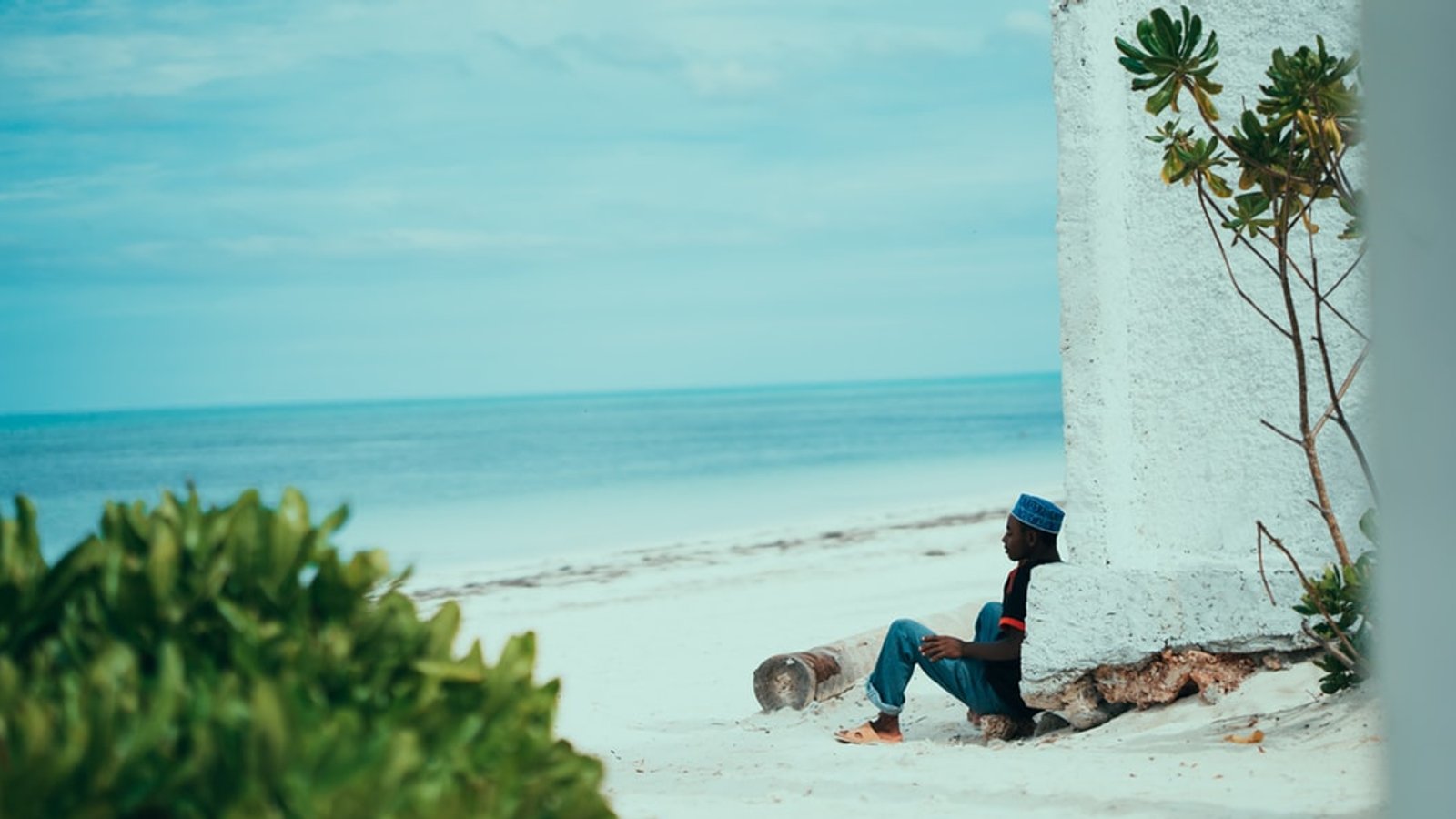 Perfect yoga outdoors in Zanzibar
