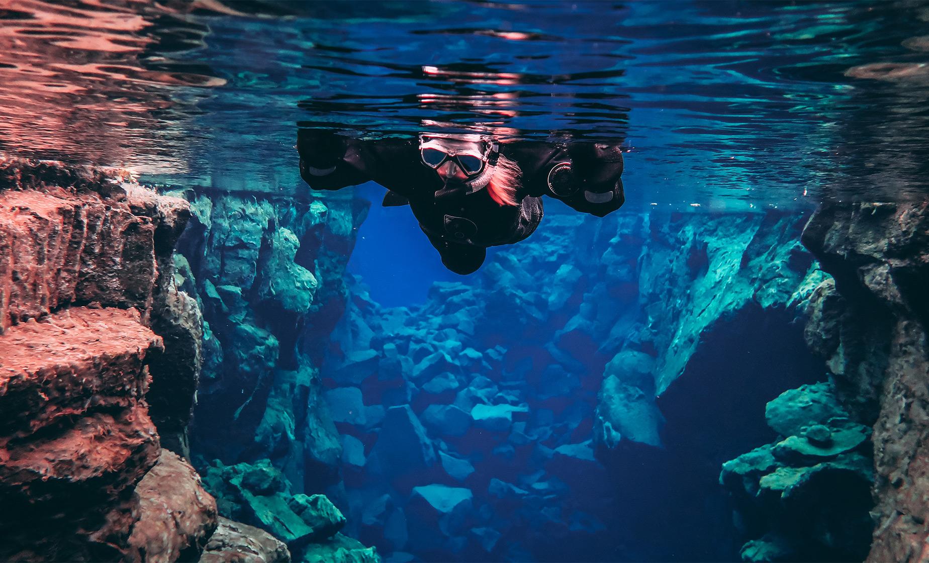 Silfra fissure, Thingvellir National Park, Iceland - Beautiful Underwater Sites on Earth
