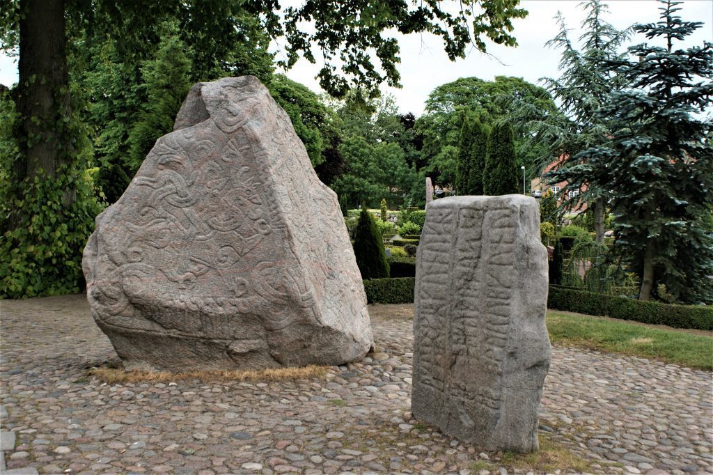 Jelling Mounds, Runic Stones, and Church