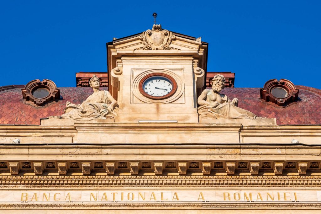 The National Bank of Romania, located in Bucharest