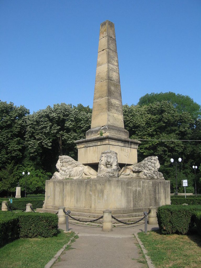 The Lion Obelisk in Iasi