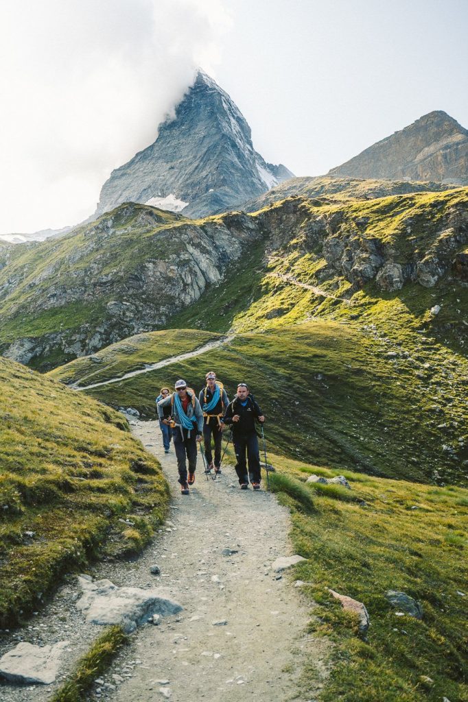 Mountain hiking: Matterhorn Base Camp, Switzerland