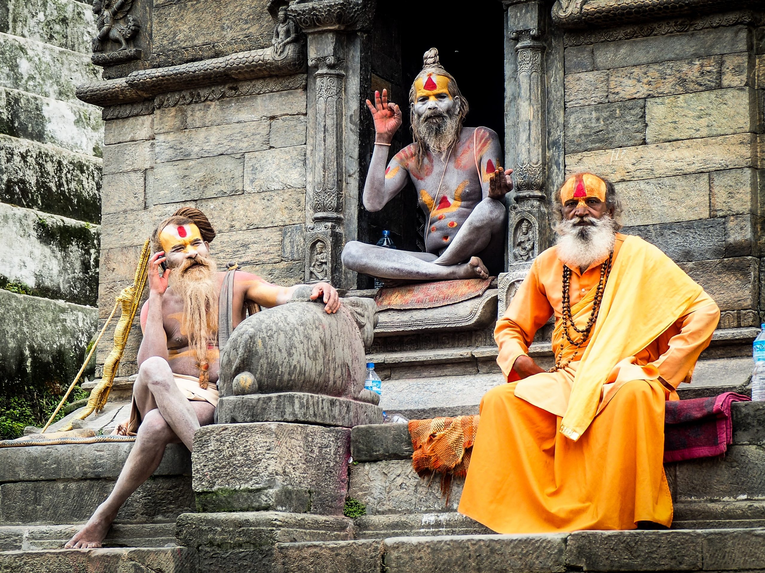 The Holymen of Pashupati Temple, Kathmandu, Nepal