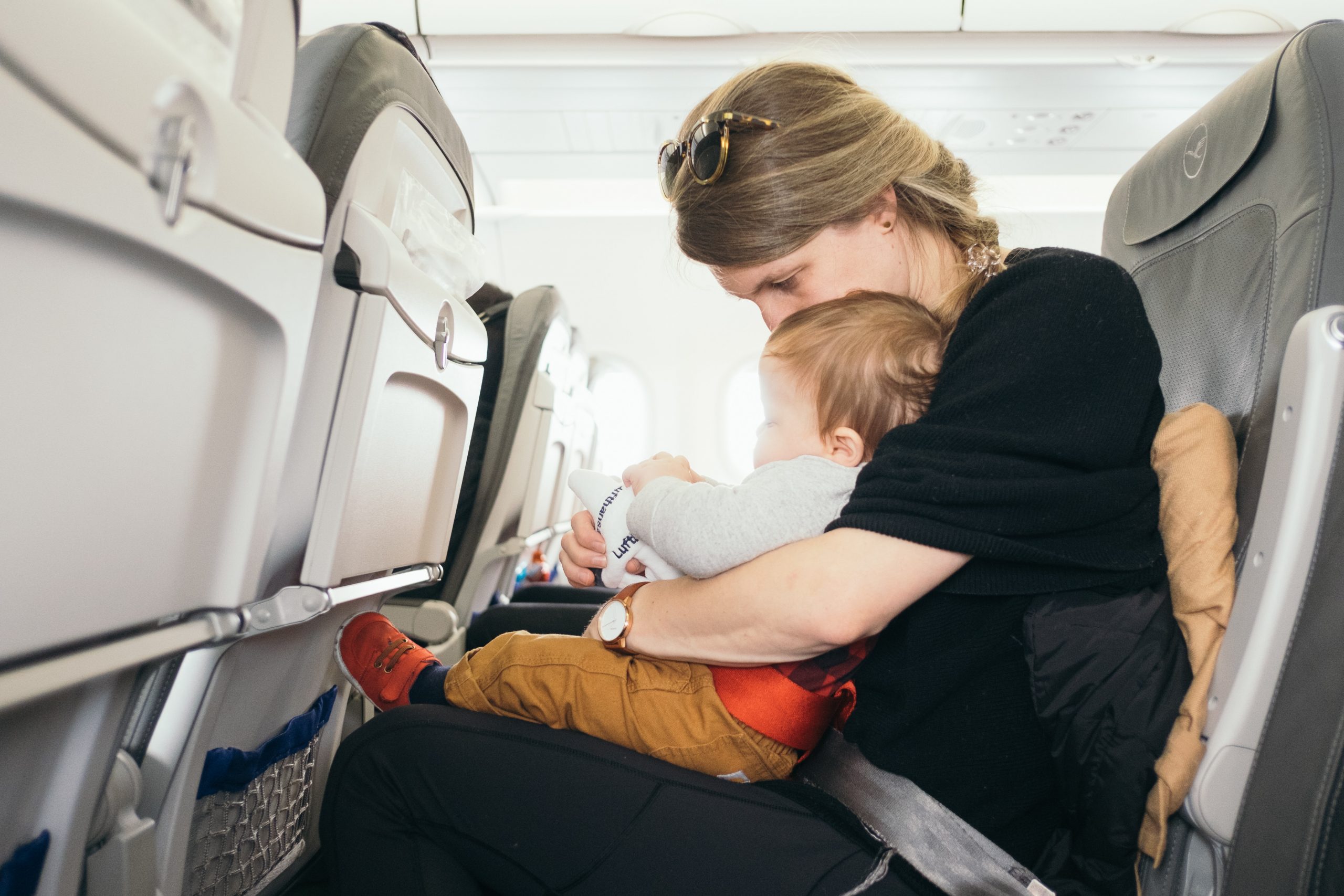 Keeping the baby entertained during the flight