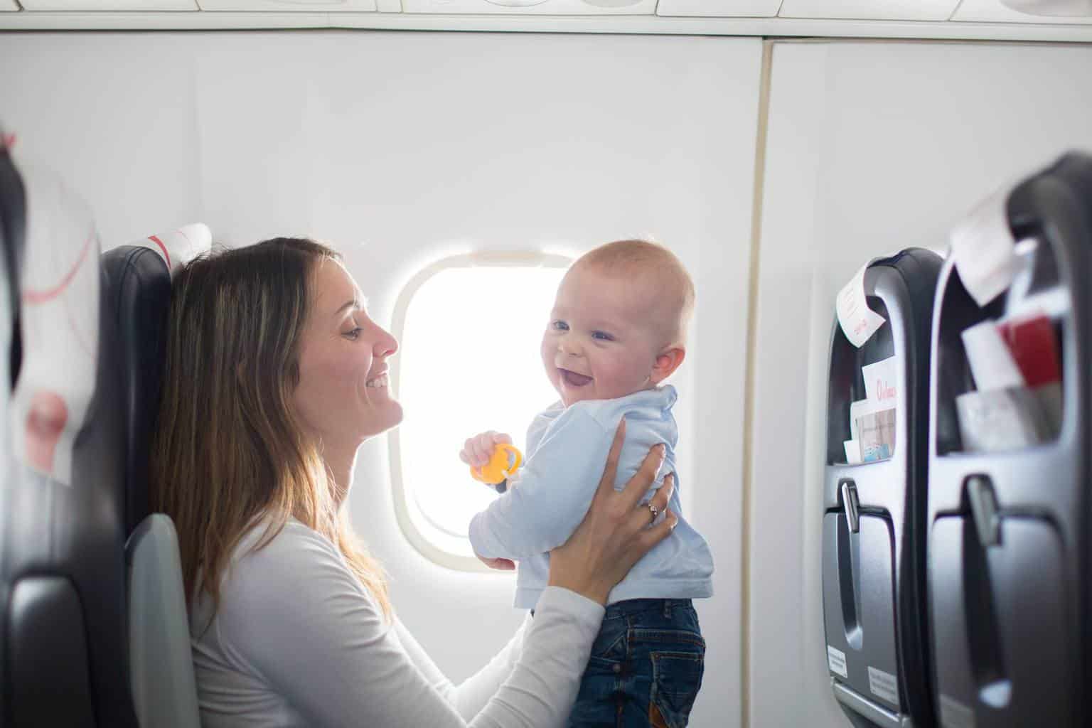 Enjoying the flight with infants