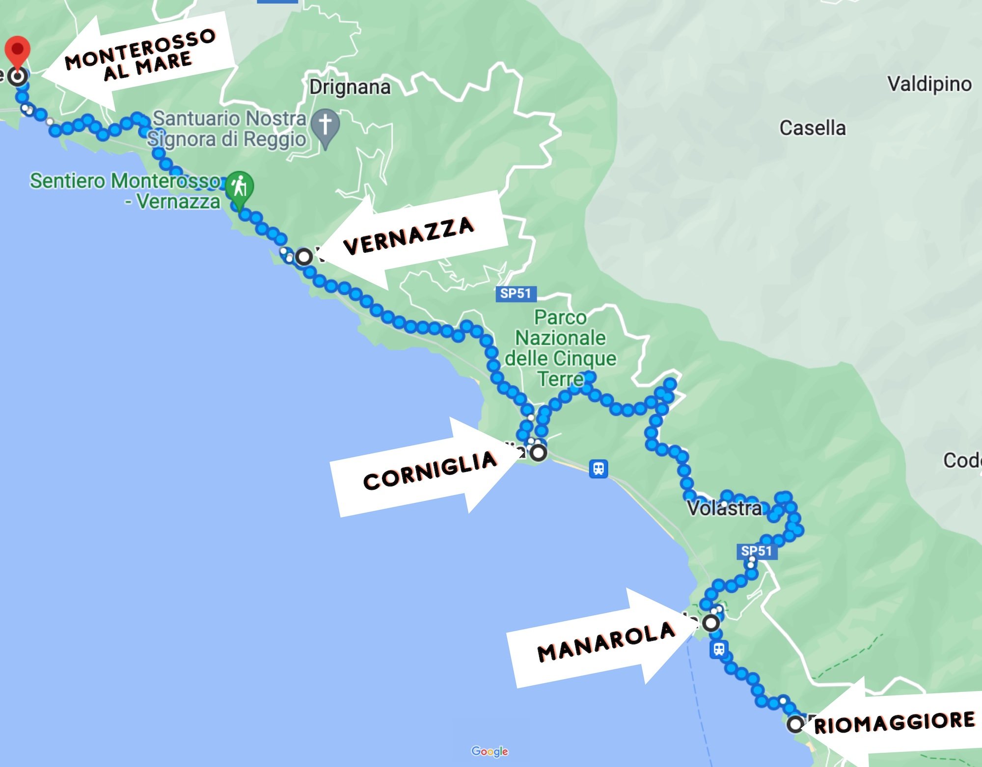 Cinque Terre Italy Map - 1-Week Itinerary in Cinque Terre