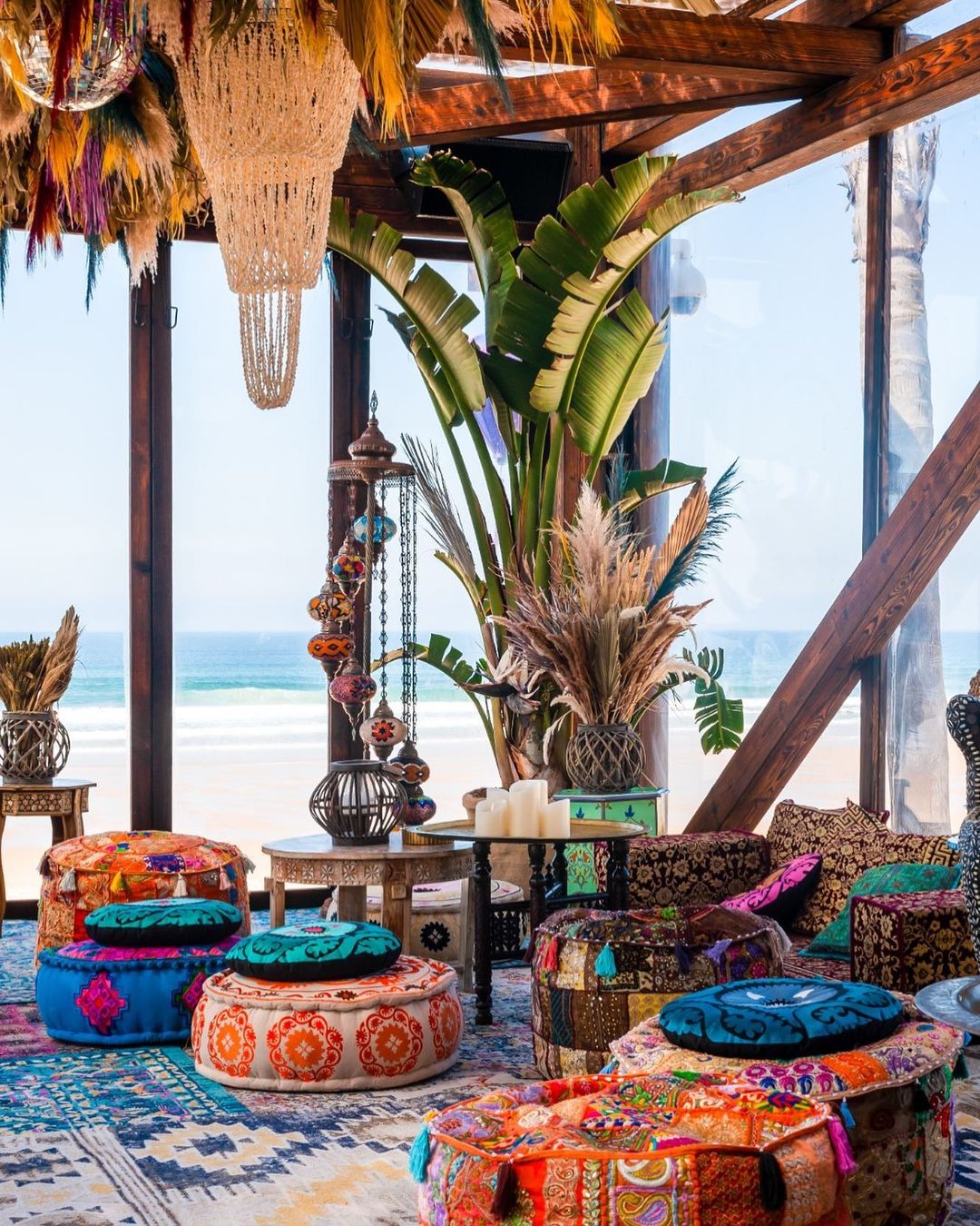 Gypsy-inspired interior at Praia Irmao - Best Exotic Beach Clubs in Europe