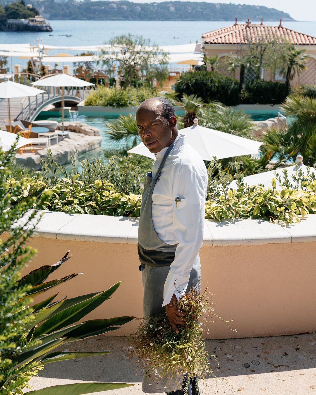Chef @marcelravin at Blue Bay Monaco Garden - Europe's 20 Best Outdoor Restaurants