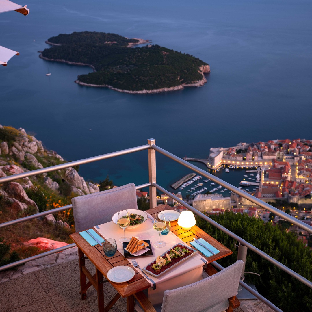 Dinner with romantic night view at Panorama Dubrovnik - Europe's 20 Best Outdoor Restaurants
