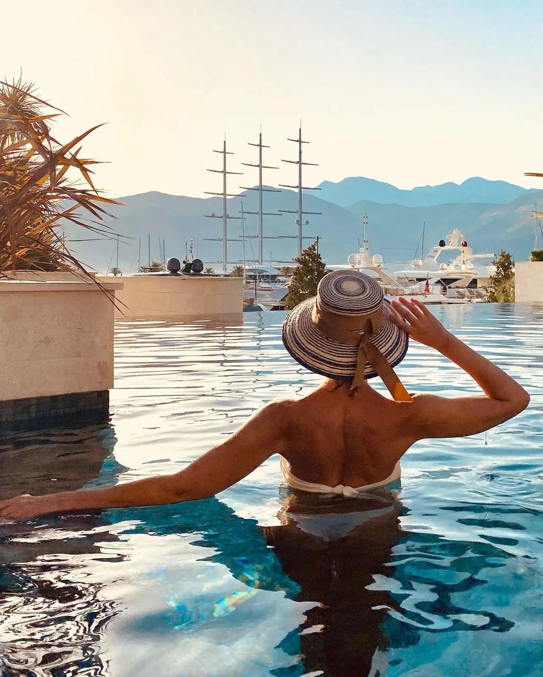 The exact location where the simplicity and abundance meet at Regent Porto Montenegro - Best Infinity Pools in Europe