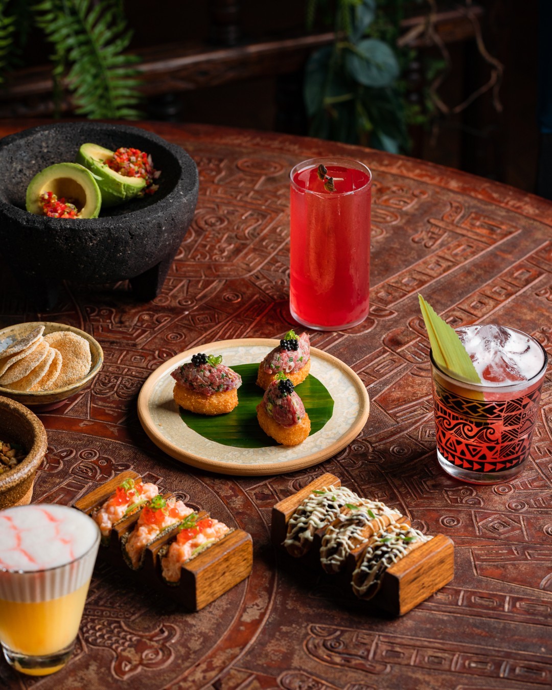 Traditional Peruvian dishes made by using Japanese, Chinese, and Spanish cooking techniques at COYA Monte-Carlo