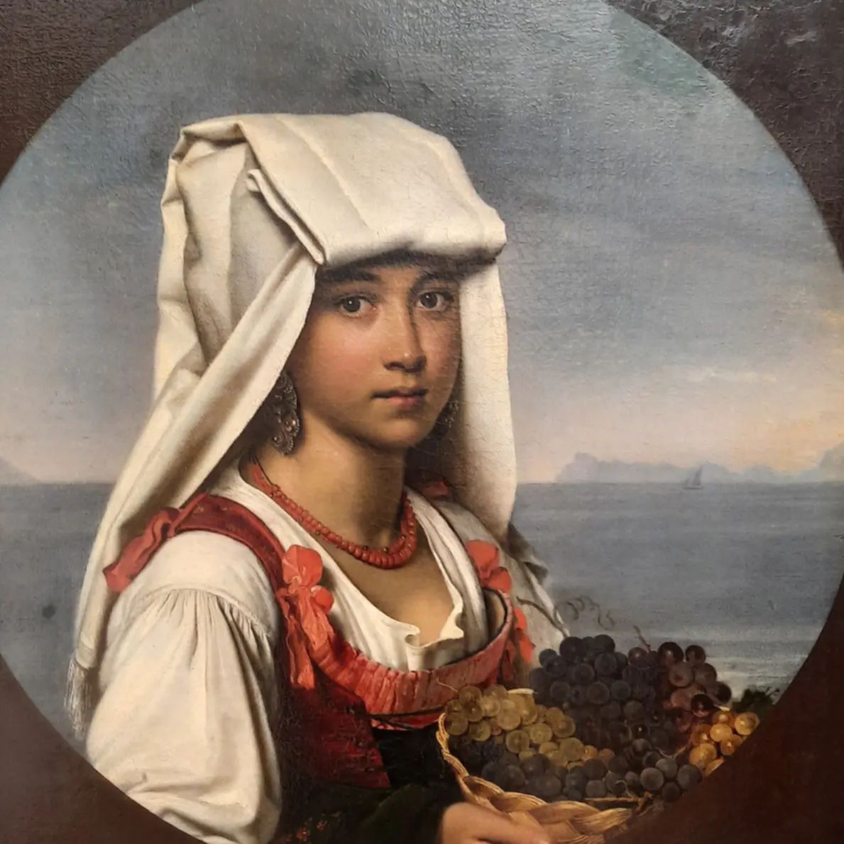 Neapolitan girl with fruits by Orest Adamovich Kiprensky
