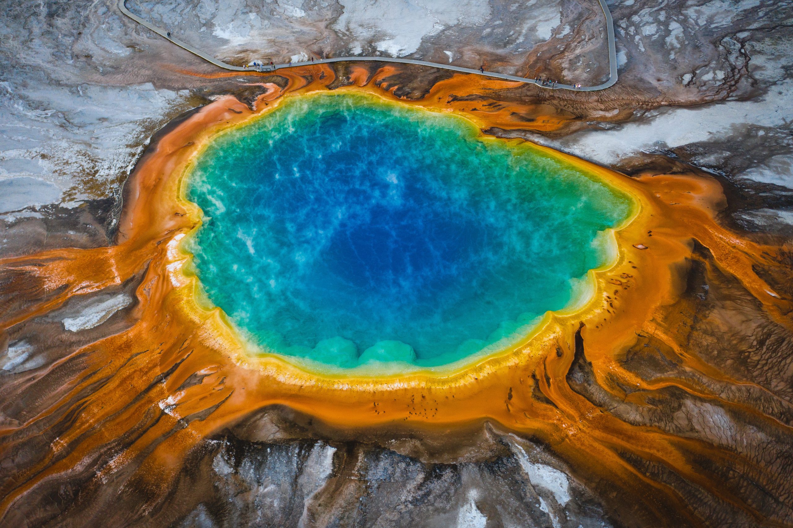 Grand Prismatic Spring,Southwest on the Southern Loop, Midway Geyser Basin, Yellowstone - Best National Parks in America