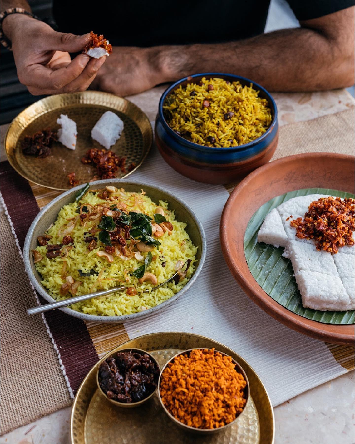 Some of the more renowned traditional Sri Lankan dishes of Kiribath (milk rice), Pol Sambol & Lunu Miris