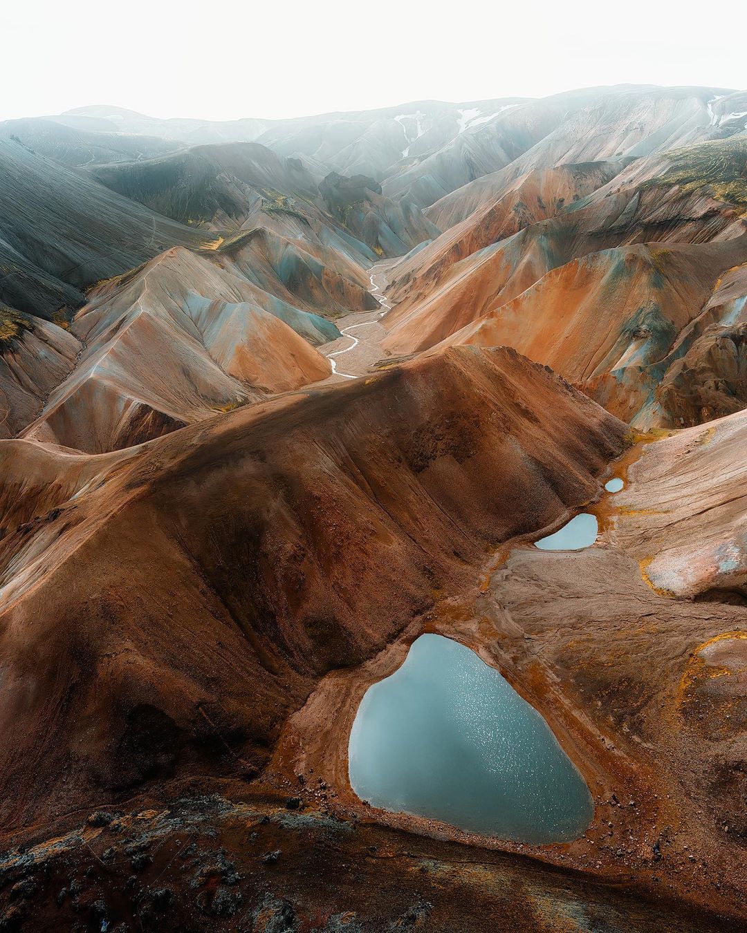 The incredibly colourful hills of Landmannalaugar in Iceland’s highlands