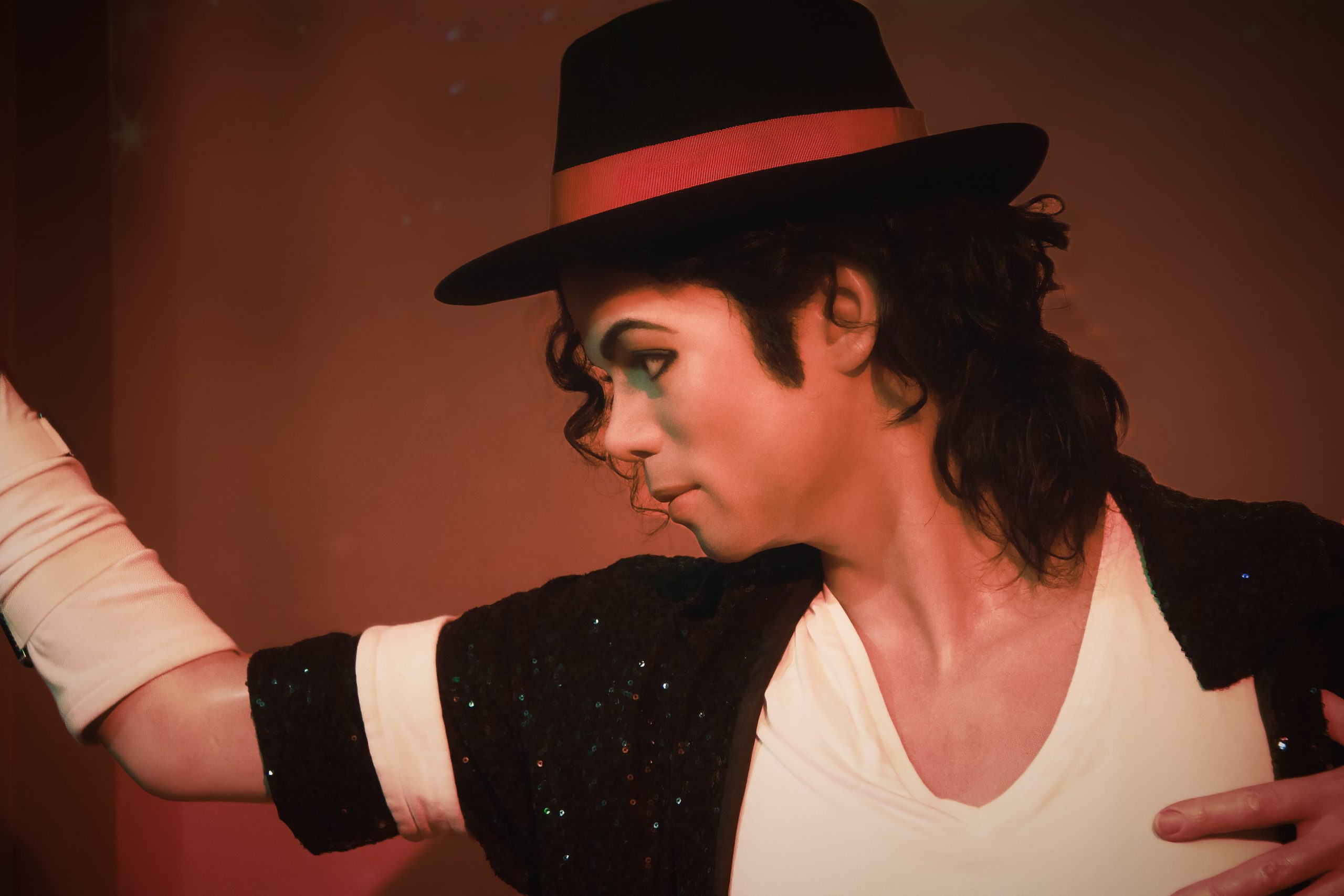 Waxwork of Michael Jackson on display at Madame Tussauds, Marylebone, London